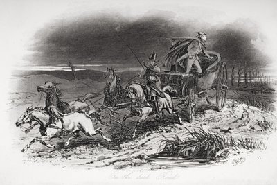 En el camino oscuro, ilustración de 